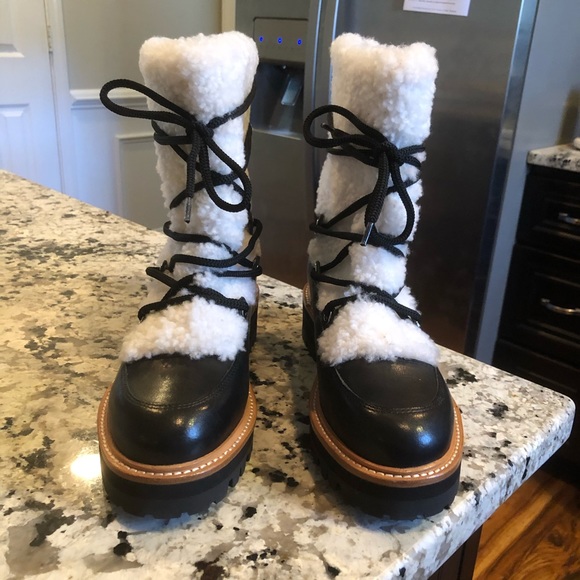 isha genuine shearling hiking boot